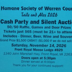 Tails and Ales Ticket - (Each ticket purchased will be in your name unless you list the names of each guest in the "order notes" box at checkout)